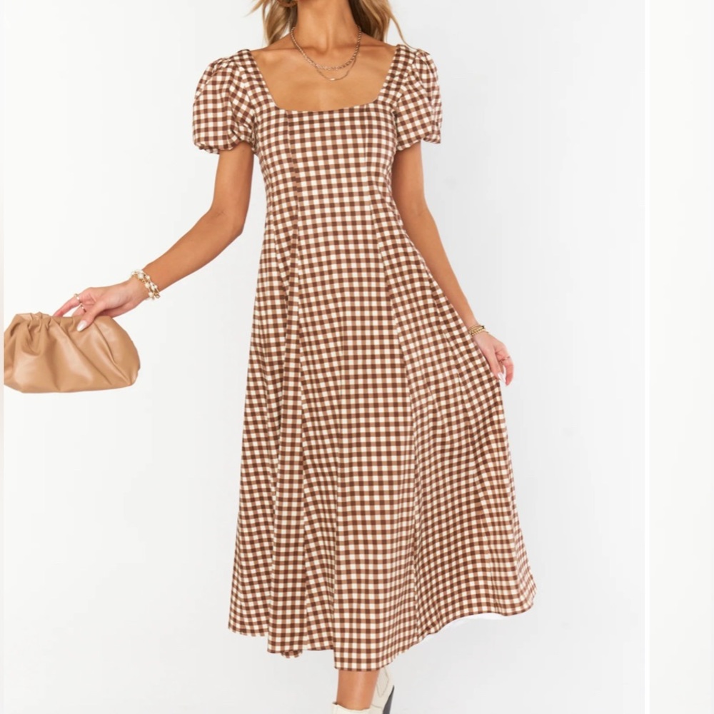 Show me your MUMU Mia dress brown gingham